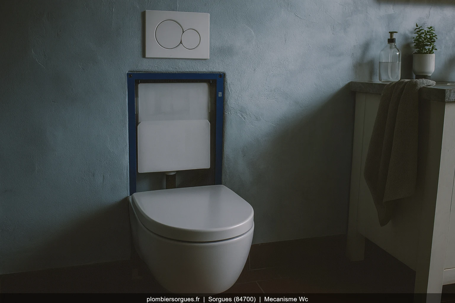 Remplacement mecanisme WC Geberit par plombier a Sorgues (84700)