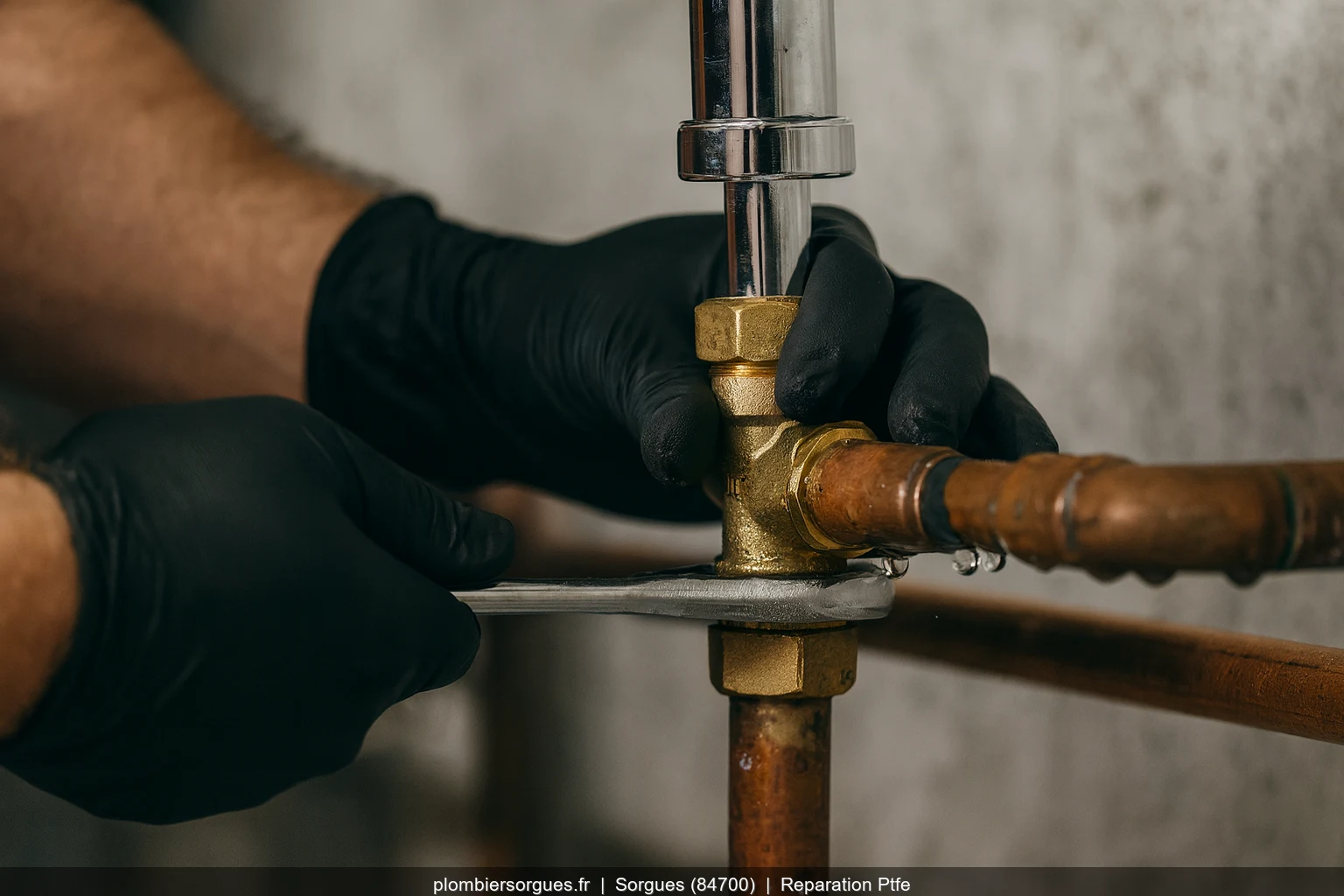Reparation fuite raccord cuivre par plombier a Sorgues (84700)