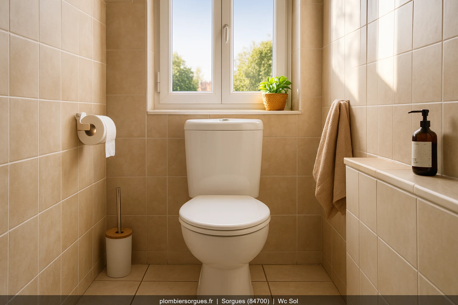 Pose WC au sol Allia Paris par plombier a Sorgues (84700)