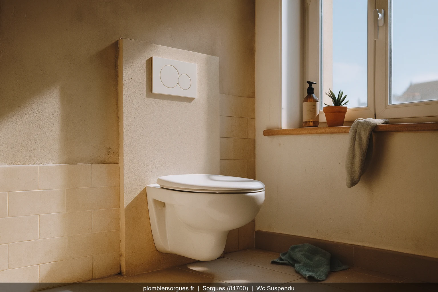 Pose WC suspendu Geberit Duofix par plombier a Sorgues (84700)